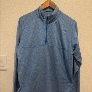 Men's Heather Blue Quarter-Zip Pullover